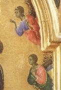 Duccio di Buoninsegna Detail of The Virgin Mary and angel predictor,Saint oil painting on canvas